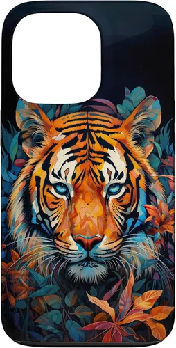 Vista 9 de Funda para iPhone 13 Acuarela Cara de Tigre Animal Salvaje Gato Grande