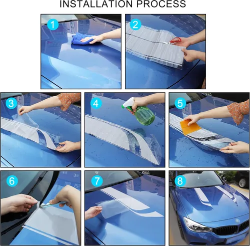 Vista 6 de TOMALL Calcomanía de rayas para capó de automóvil de 33 x 5.7 pulgadas para automóvil, carreras de automóviles, deportes, rayas laterales, falda