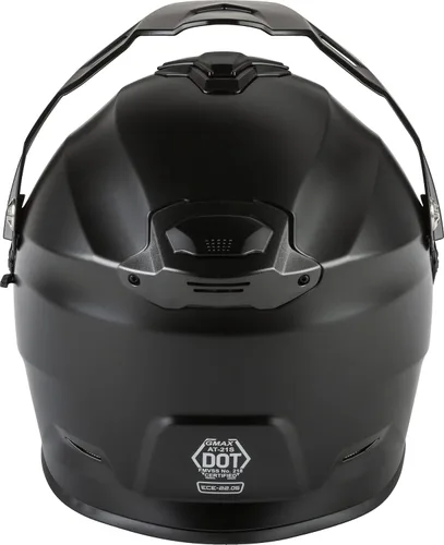 Vista 4 de GMAX AT-21S - Casco integral sólido de cara completa, aprobado por DOT para adultos y jóvenes (negro mate, 2X)