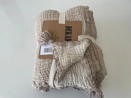 Vista 13 de DEKADRON Manta de muselina 100% algodón, colcha de 4 capas, suave muselina de algodón turco, colcha reversible, visón