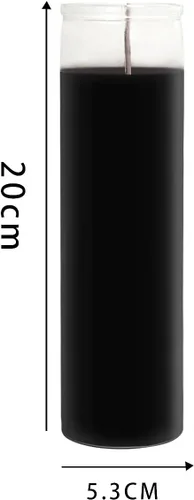 Vista 3 de Vela de cristal de oración devocional de 7 días sin perfume, velas de cera prémium de 2 x 8 pulgadas, ideal para santuario, vigilias, oraciones