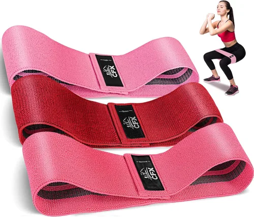 Vista 13 de CFX Resistance Bands Set, Exercise Bands with Non-Slip Design for HIPS & Glutes, 3 Levels Workout Bands for Women and Men, Booty Bands for Home