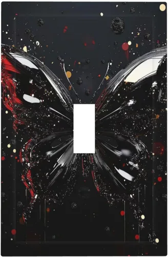 Vista 63 de Cubiertas de salida de arte abstracto, castillo mágico, cielo estrellado, 1 palanca, 1 combinación de balancines, placa decorativa de pared, placas