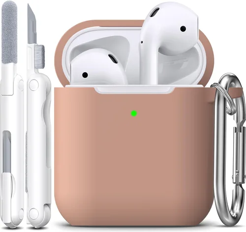 Vista 24 de Funda para AirPods con llavero, protección completa, de silicona, accesorios para AirPods, funda para chicas con estuche de carga inalámbrico