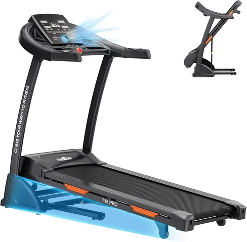 Vista 10 de THERUN Incline Treadmill, Treadmills for Running and Walking, 300 lbs Weight Capacity Folding Treadmill with 0-15% Auto Incline, Wide Belt, 3.5 HP