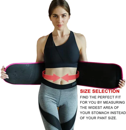 Vista 6 de Reductor de cintura para mujer, entrenador de cintura para pérdida de peso, cinturón de sudor más delgado para hombres