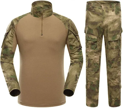 Vista 16 de Ropa de caza al aire libre Airsoft Disparo Camisa Pantalones Conjunto Batalla Vestido Uniforme BDU Conjunto táctico Combate Camuflaje Ropa
