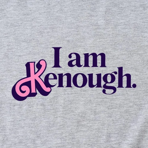 Vista 4 de Camiseta de manga corta con texto en inglés "I Am Enough para hombres y mujeres