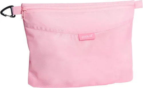 Vista 9 de Pack all bolsa con cremallera de material resistente al agua, bolsas de malla con cremallera para almacenamiento, viajes, oficina (negro, pequeña)