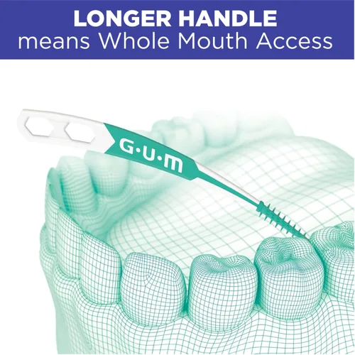 Vista 7 de GUM Soft-Picks Advanced, Palillos Dentales Fáciles de Usar para la Limpieza y Salud de los Dientes, Cepillos Interdentales Desechables