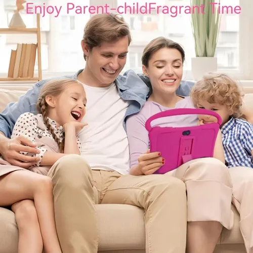 Vista 3 de Tableta para niños, tableta Android de 7 pulgadas, 32 GB+ROM 512 GB expandible, tableta con procesador de cuatro núcleos con funda a prueba