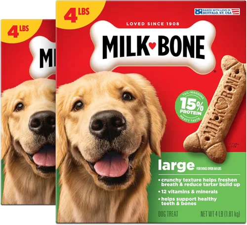 Vista 11 de Milk-Bone Original Dog Treats Galletas para Perros Grandes, 10 Libras (El Embalaje Puede Variar)