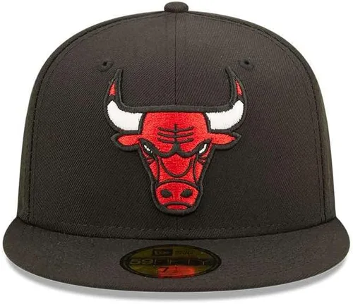 Vista 2 de New Era NBA Chicago Bulls 59FIFTY - Gorra ajustada para hombre, talla 7.625, color negro