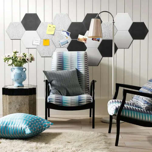 Vista 3 de Soundproof Wall Panels, Kuchoow Acoustic Panels Self-Adhesive, Acoustic Panels Sound Absorbing High Density, Hexagon Sound Proof Panels for Walls