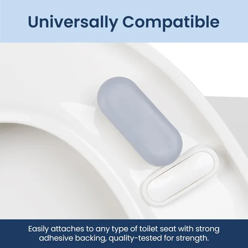 Vista 4 de Luxe Bidet Parachoques universales antideslizantes para asiento de inodoro con adhesivo fuerte de 4 piezas