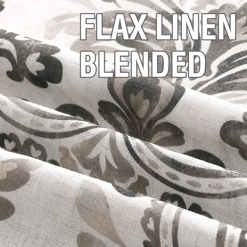 Vista 5 de H.VERSAILTEX - Cortinas florales para dormitorio de 63 pulgadas de largo, juego de 2 paneles, estilo de campo, cortinas semitransparentes para sala