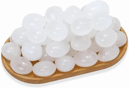 Vista 2 de Tumbled Polished Natural Quartz Crystals Stone, Crystals and Healing Stones Quartz Bulk for Wicca, Reiki, Healing Energy, Chakra Stones, Witchcraft