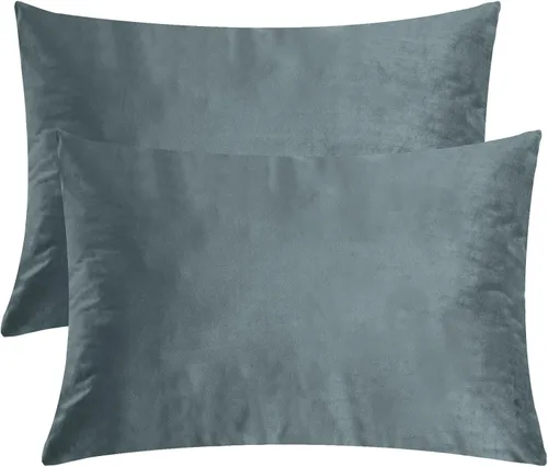 Vista 33 de StangH Funda de almohada de terciopelo suave para cabello y piel, tamaño Queen (beige camello, 20 x 30 pulgadas) juego de 2, fundas de almohada