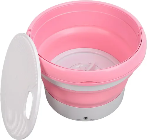 Vista 9 de Lavadora portátil, lavadora de ropa interior de limpieza con ozono, mini lavadora plegable, lavadora de cubo plegable, máquina de lavandería