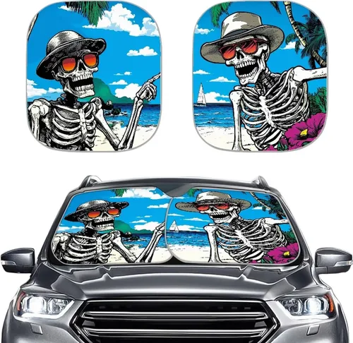 Vista 17 de Howilath 1776-2026 250Th Anniversary Car Sunshades for Windshield 2-Piece Sun Visor Protector Covers Heat Shield Reflector Sunblock Universal Fit