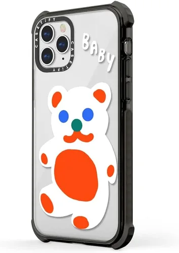 Vista 2 de CASETiFY Katie Benn - Funda Ultra Impact para iPhone 12 Pro Max, diseño de oso de bebé, color negro transparente