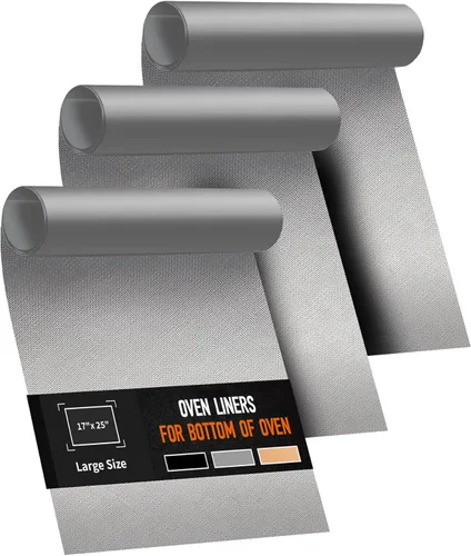 Vista 12 de Buself Revestimientos Grandes Enrollables para Horno – 17" x 75" Antiadherentes, Tapetes Reutilizables de Servicio Pesado para la Base del Horno