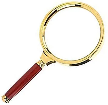 Vista 4 de OriGlam Lupa de mano con mango de lupa 5X para lectura de libros, monedas, mapas, crucigramas