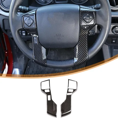 Vista 8 de Calcomanías para volante de coche, ABS, accesorios para Toyota Tacoma 2014-2020 Tundra 4Runner 2010-2019 4Runner 4WD N280 2014-2019