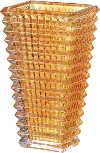 Vista 34 de MCMCNCUIU Juego de 4 jarrones de cristal, jarrones de cristal ámbar, jarrón de cristal para centros de mesa, moderno florero para sala de estar