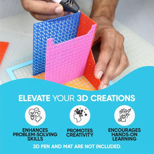 Vista 2 de Plantillas de papel 3D para maceta, soporte para bolígrafos, autobús escolar, casa de pájaros, bicicleta, compatible con bolígrafo 3D 3Dmate Base