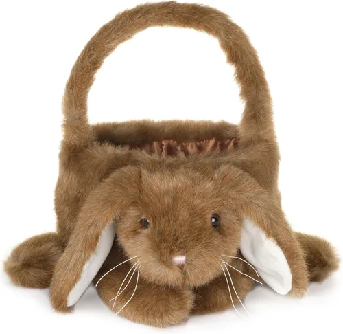 Bearington - Cesta de Pascua de peluche con diseño de conejito marrón, 12 x 13 pulgadas de Bearington Collection