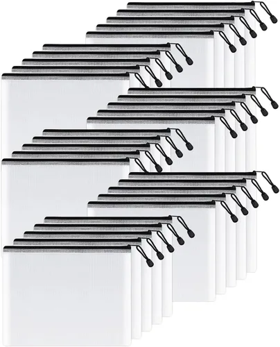 Vista 19 de SUNEE Bolsa de malla de 4 x 9 pulgadas (negro, paquetes de 30) – Bolsas impermeables con cremallera para suministros de oficina escolar