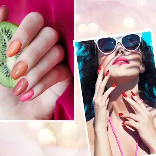 Vista 3 de 720 piezas de uñas postizas cortas, uñas postizas cuadradas medianas, uñas postizas artificiales de cobertura completa, uñas postizas a presión