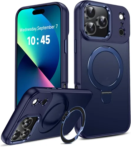 Vista 76 de LeYi Funda para iPhone 11 para MagSafe con soporte magnético, color negro