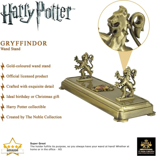 Vista 3 de The Noble Collection Harry Potter Gryffindor House - Soporte para varita