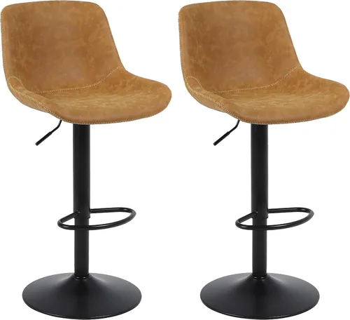 Vista 9 de Taburetes de bar, taburetes giratorios de altura de mostrador con respaldo, sillas de bar modernas ajustables, taburete alto de cocina sin brazos