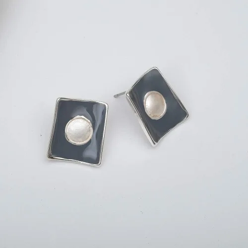 Vista 6 de CSY Conjunto de joyas de cristal ovaladas de estilo bohemio con diseño de ópalos de cristal estilo babero, aretes de esmalte bohemio, regalos