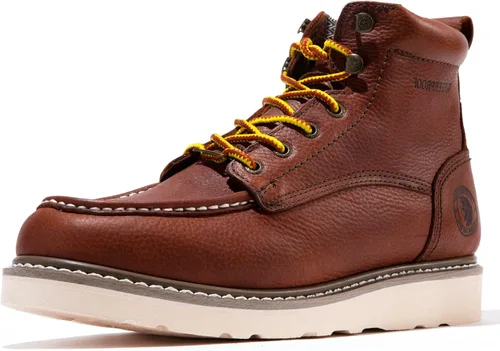 Vista 7 de ROCKROOSTER Walker SAP360II - Botas de trabajo impermeables para hombres, botas cómodas de punta suave de 6 pulgadas, zapatos de suela de cuña