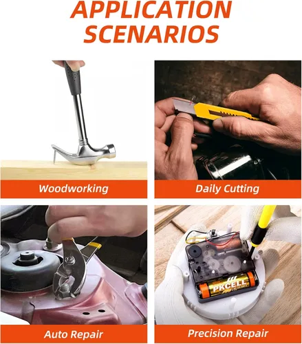 Vista 6 de Juego de herramientas de 40 piezas - Kit de herramientas manuales para el hogar general con caja de herramientas de plástico