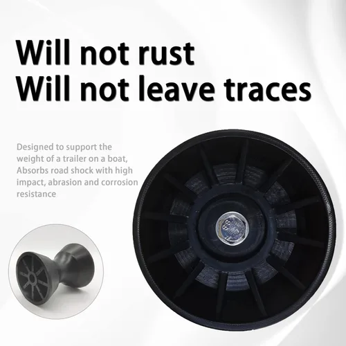 Vista 3 de Ensamblaje de rodillo de campana de arco de remolque de barco de 4 pulgadas con eje de 1/2 pulgada para soporte de 4 pulgadas, poliuretano