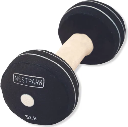 Nestpark Mancuerna para perritos, juguetes divertidos para perros, parodia de entrenamiento de fitness, juguetes lindos para perros (mancuerna)