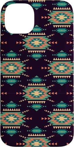 Vista 15 de Unique Western Black Turquoise Navajo Aztec Pattern Case for iPhone 17