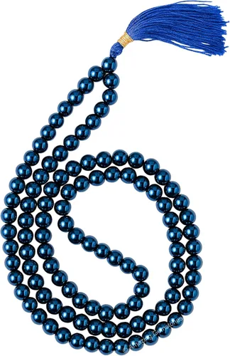 Vista 16 de Collar y Pulsera de Cuentas de Oración Japa Mala de Amazing Gemstone, 108 Cuentas para Meditación turquesa (African Turquoise)