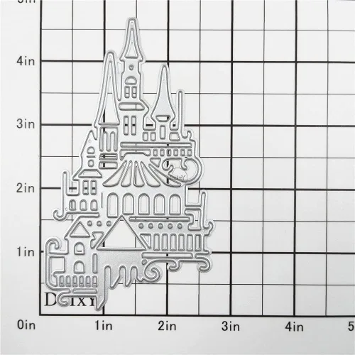 Vista 2 de DzIxY Spectacular House Castle - Troqueles de corte de metal para kit de fabricación de tarjetas, troqueles de papel en relieve, plantillas