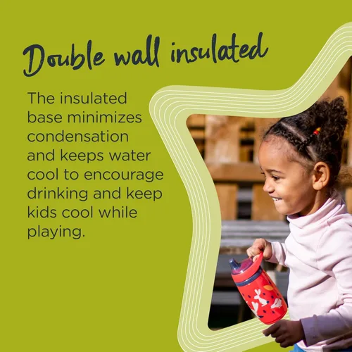 Vista 4 de Tommee Tippee INTELLIVALVE - Botella de agua deportiva aislada de 9 onzas, antiderrames, para niños pequeños de 1 a 3 años, INTELLIVALVE 100% a