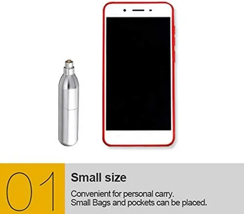 Vista 2 de POWERTOOL Cartucho de CO2, cilindro de gas de 0.42 oz, cargadores de CO2 recargables, recipientes de gas para agua de soda (paquete de 1)