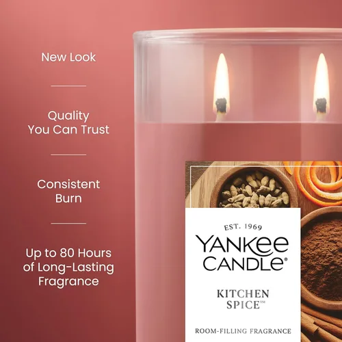 Vista 3 de Yankee Candle - Vela perfumada en tarro grande con hasta 80 horas de tiempo de combustión, mezcla premium de cera vegetal para una combustión