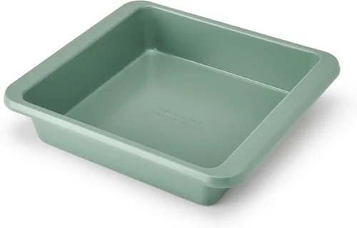 Vista 7 de KitchenAid Molde cuadrado de acero aluminio antiadherente de ingeniería suiza, apto para lavavajillas, agave, 9 pulgadas