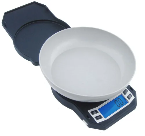 Vista 6 de American Weigh Scales Balanza de Peso Digital de Precisión para Cocina, Balanza de Medida de Alimentos, Pantalla LCD Retroiluminada 500g x 0.01g