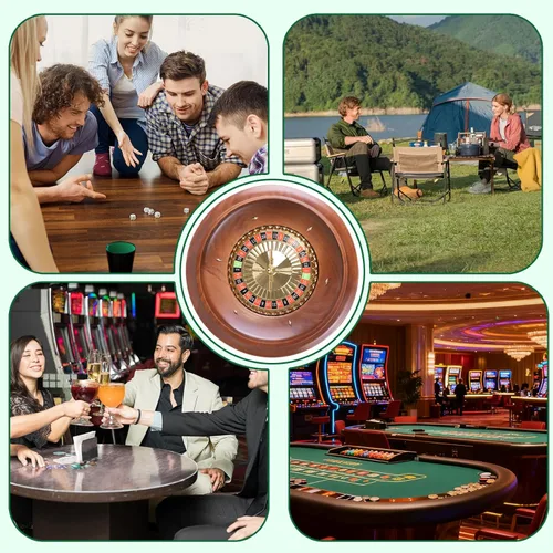Vista 5 de Extguds Rueda de ruleta de madera de 16 pulgadas, ruleta de madera maciza hecha a mano estilo casino con 4 bolas de ruleta de metal para adultos